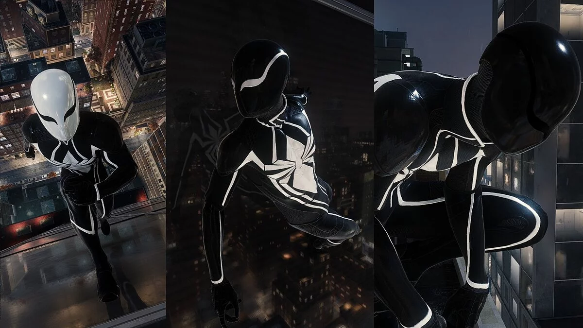 Marvel&#039;s Spider-Man Remastered — Mark 2 en blanco y negro (con variaciones de máscara)