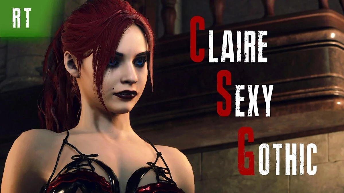 Resident Evil 2 — Claire gótica sexy (RT)