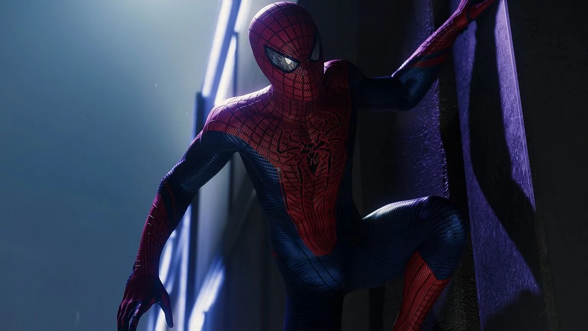 Marvel's Spider-Man Remastered — Удивительный костюм - темно-синий с серебряными линзами
