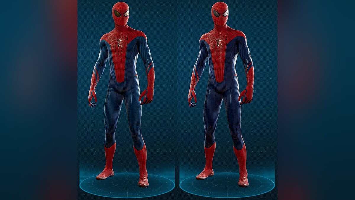 Marvel&#039;s Spider-Man Remastered — Amazing suit - dark blue with silver lenses