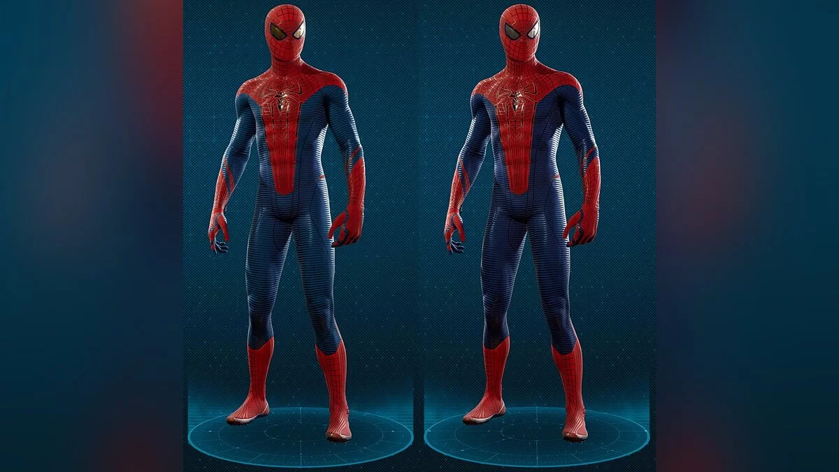 Marvel&#039;s Spider-Man Remastered — Amazing suit - dark blue with silver lenses