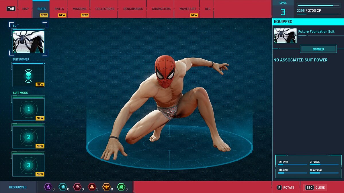 Marvel&#039;s Spider-Man Remastered — Underwear at the beginning of the game