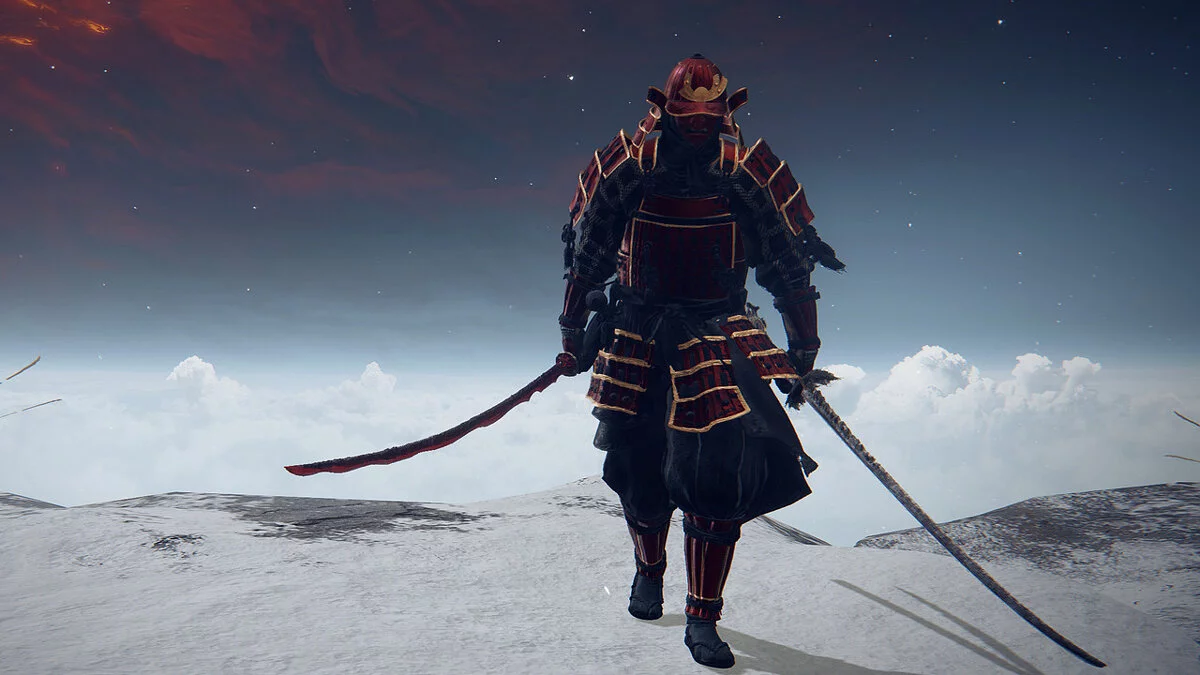 Elden Ring — Animación de una katana del juego Sekiro.