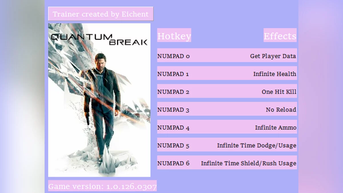 Quantum Break — Entrenador (+6) [1.0.126.0307]