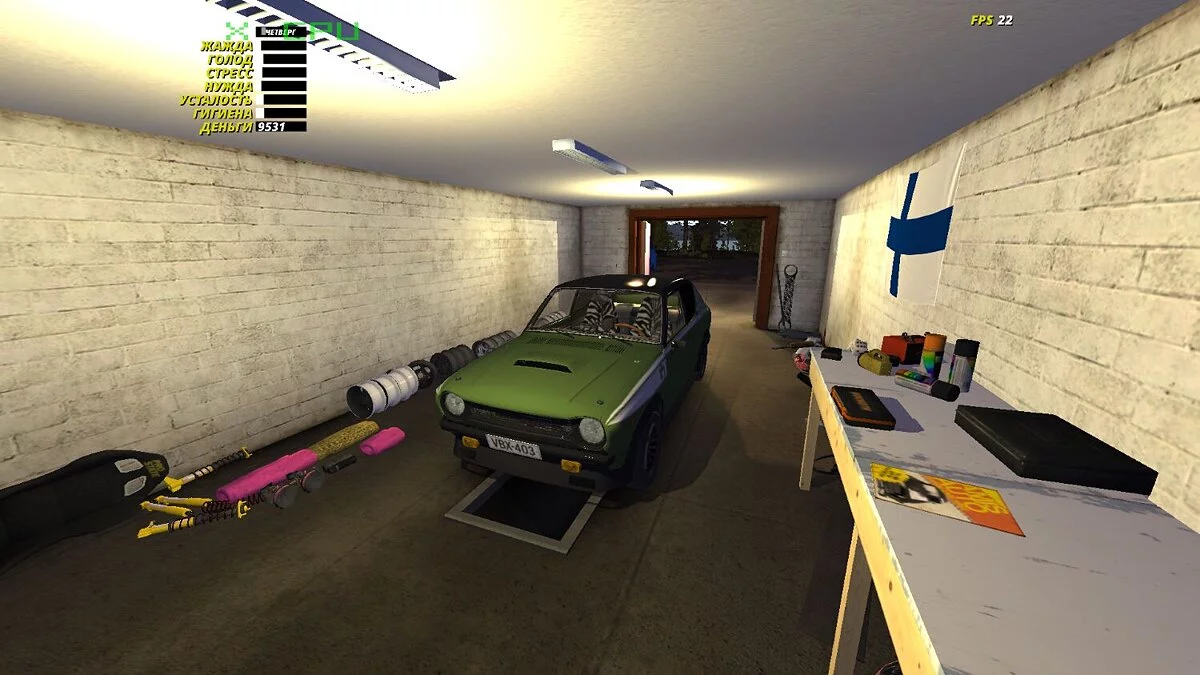 My Summer Car — Guardar: sintonización de Satsuma, 9,5k puntos, la trama no está completa