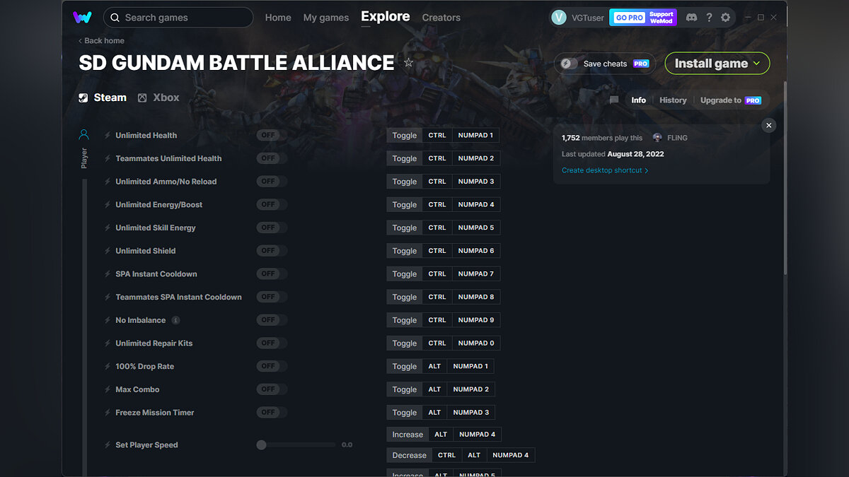 SD Gundam Battle Alliance — Trainer (+26) from 08/28/2022 [WeMod]