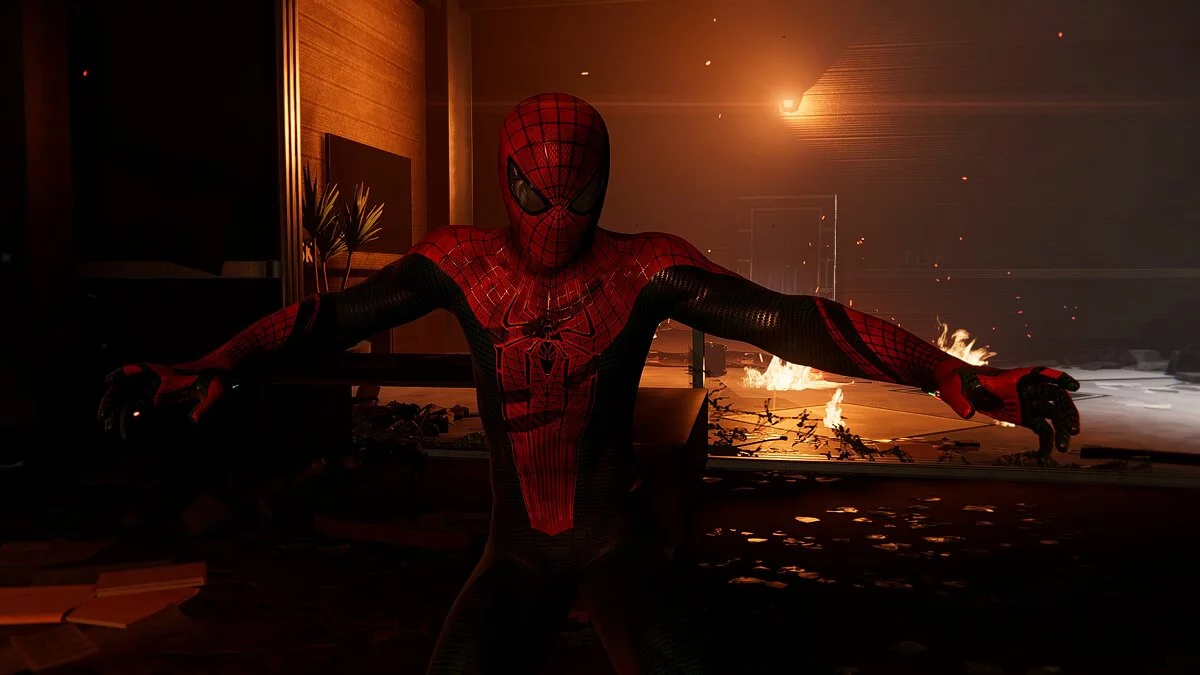 Marvel&#039;s Spider-Man Remastered — Traje de Amazing Spider-Man dañado