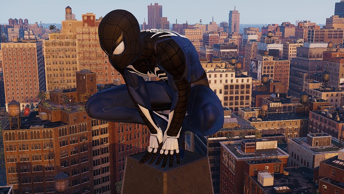 Marvel&#039;s Spider-Man Remastered — Black and Blue Enhanced Suit