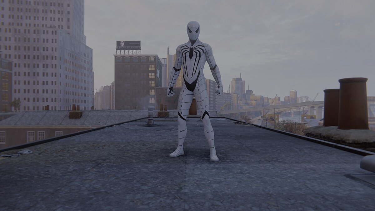 Marvel&#039;s Spider-Man Remastered — Black and white "Antiok" suit