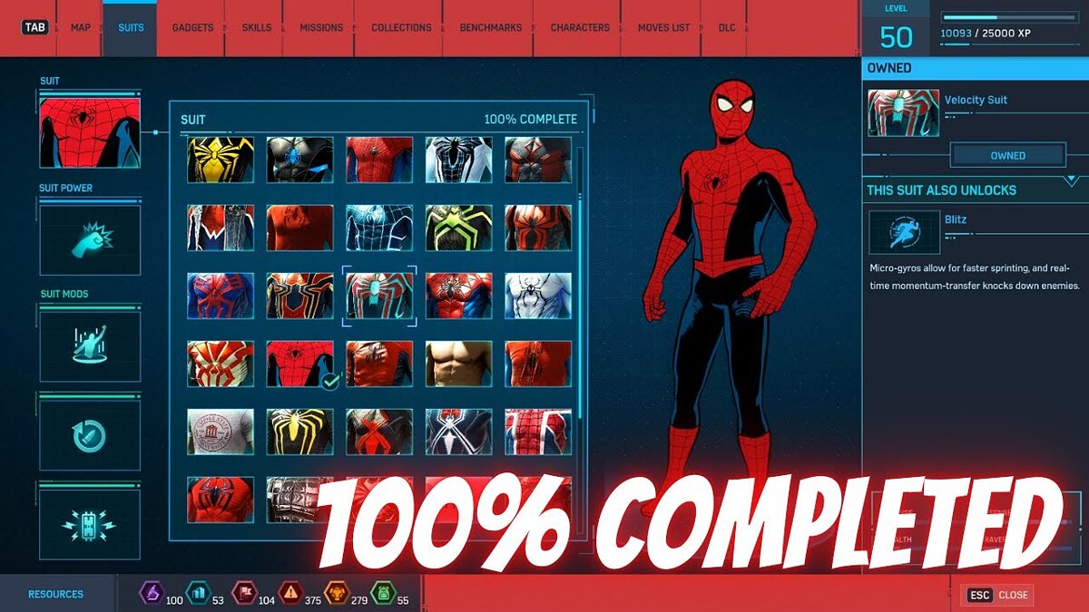 Marvel&#039;s Spider-Man Remastered — 100 percent conservation