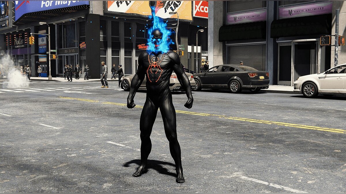 Marvel&#039;s Spider-Man Remastered — Black ghost costume