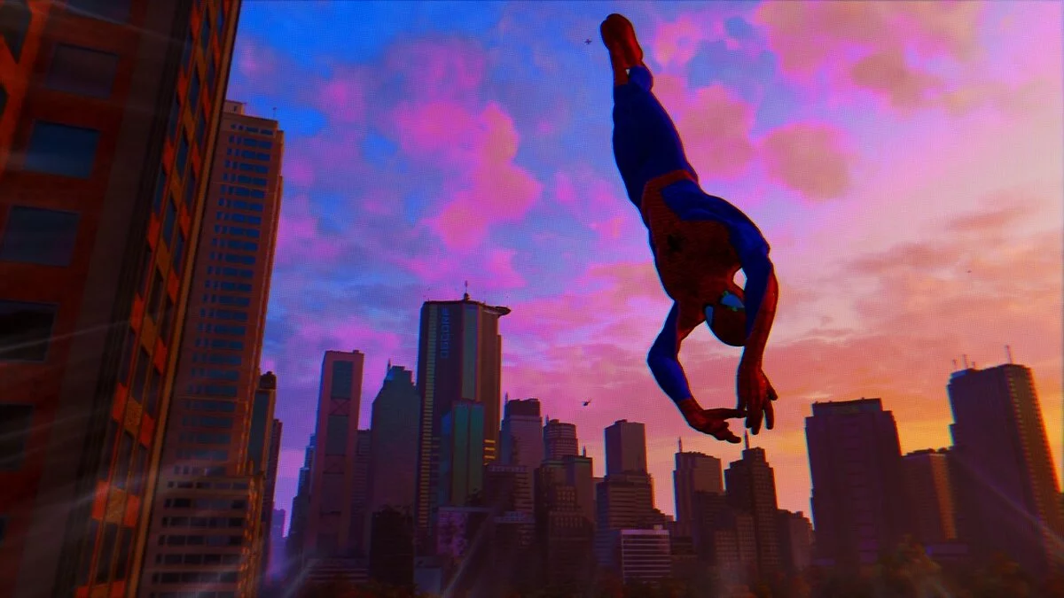 Marvel&#039;s Spider-Man Remastered — Graphics like in the cartoon "Spider-Man: Into the Spider-Verse"