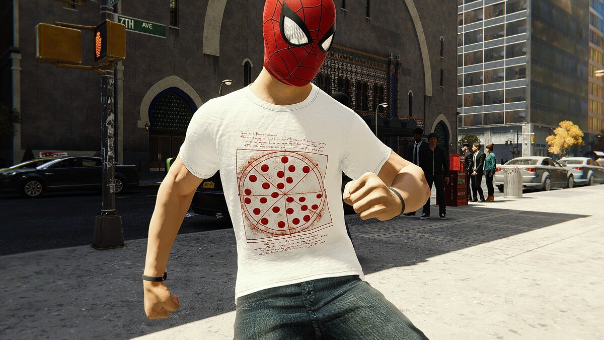 Marvel&#039;s Spider-Man Remastered — Pizza T-shirt