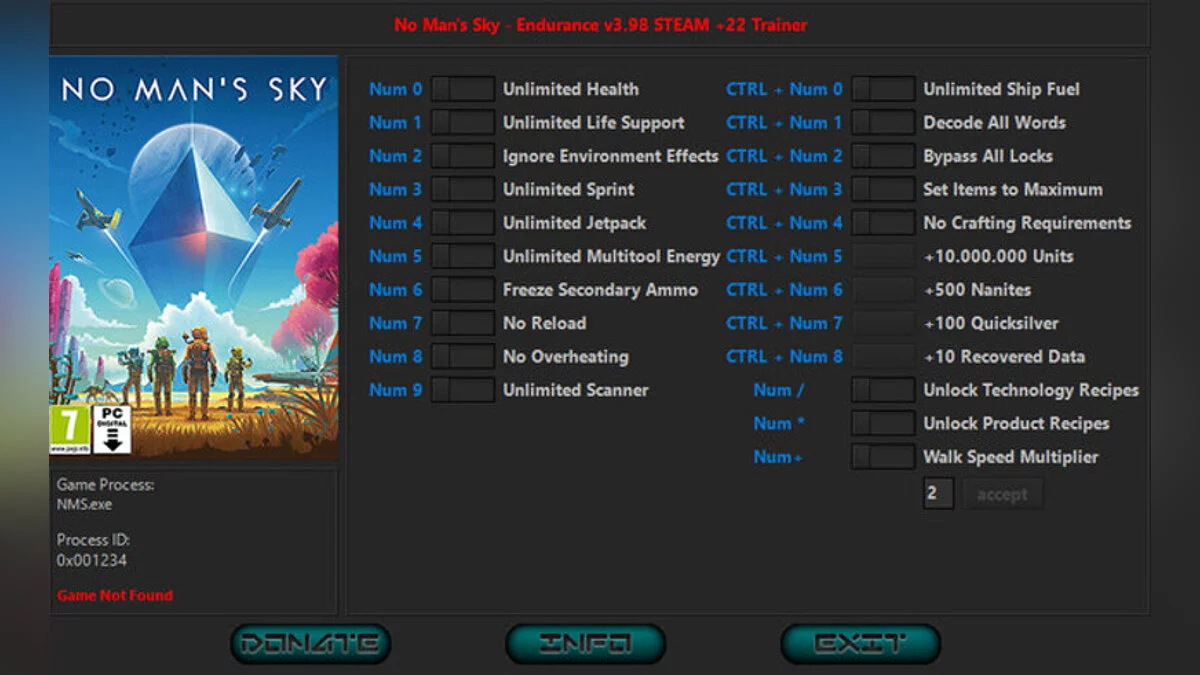 No Man&#039;s Sky — Trainer (+22) [3.99.1]