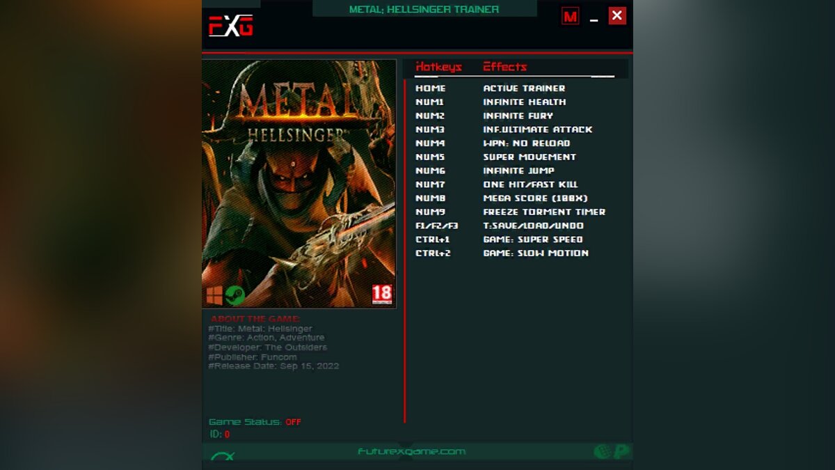 Metal: Hellsinger — Trainer (+12) [UPD: 09/15/2022]