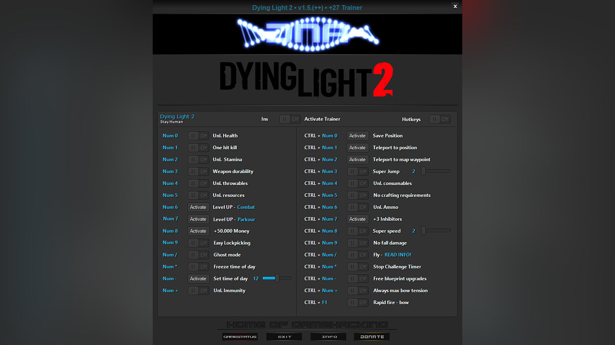 Dying Light 2 Stay Human — Trainer (+27) [1.6]