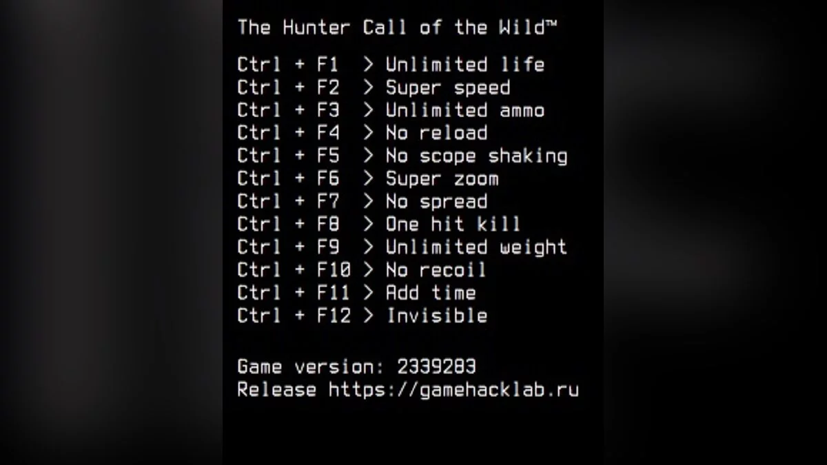 theHunter: Call of the Wild — Trener (+12) [2339283]