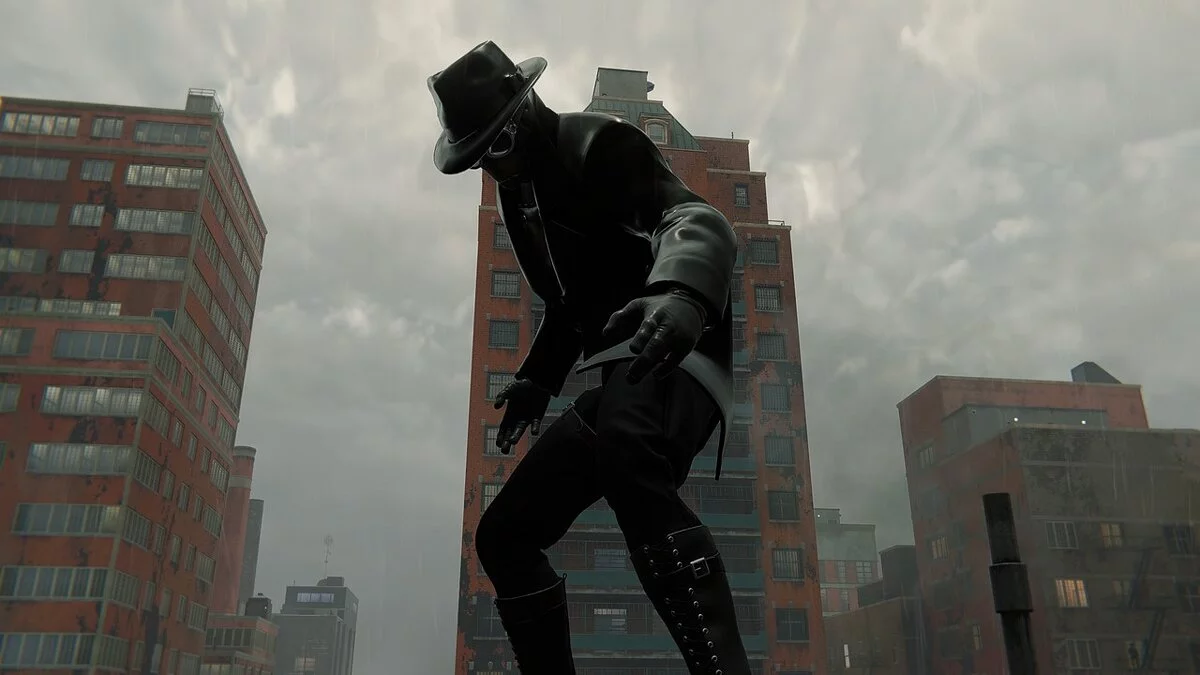 Marvel&#039;s Spider-Man Remastered — Noir version of Spider-Man in a coat