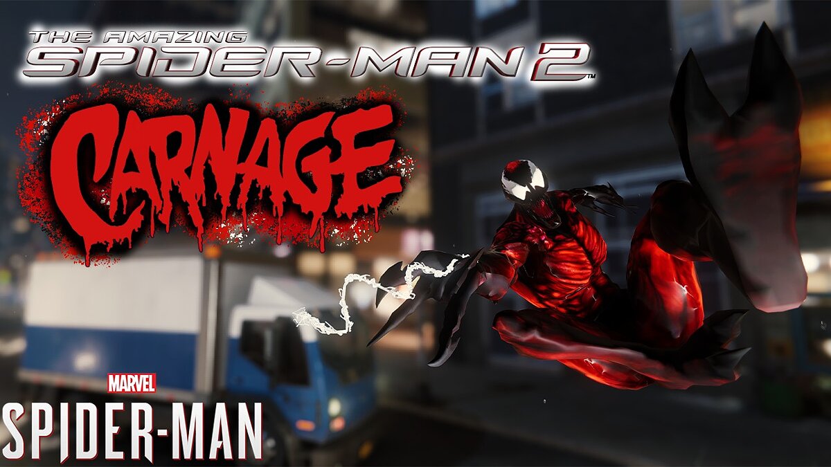 Marvel&#039;s Spider-Man Remastered — Carnage from the game The Amazing Spider-Man 2