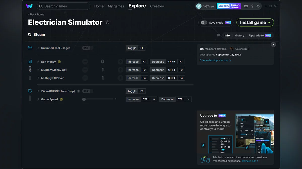 Electrician Simulator — Trainer (+6) from 09/28/2022 [WeMod]