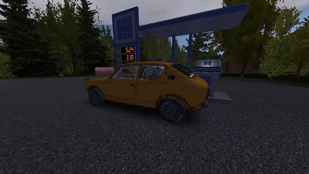 My Summer Car — Сохранение — Жёлтая Сатсума с постера игры