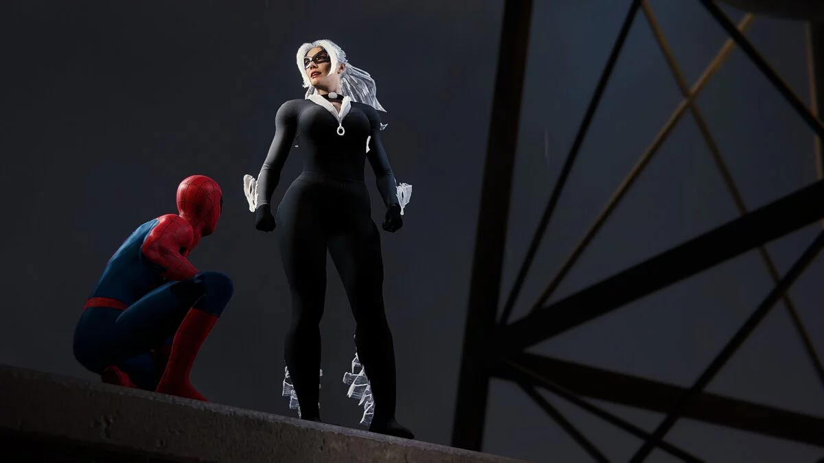 Marvel&#039;s Spider-Man Remastered — Black cat - classic suit