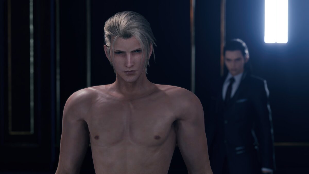 Final Fantasy VII Remake — Rufus shirtless