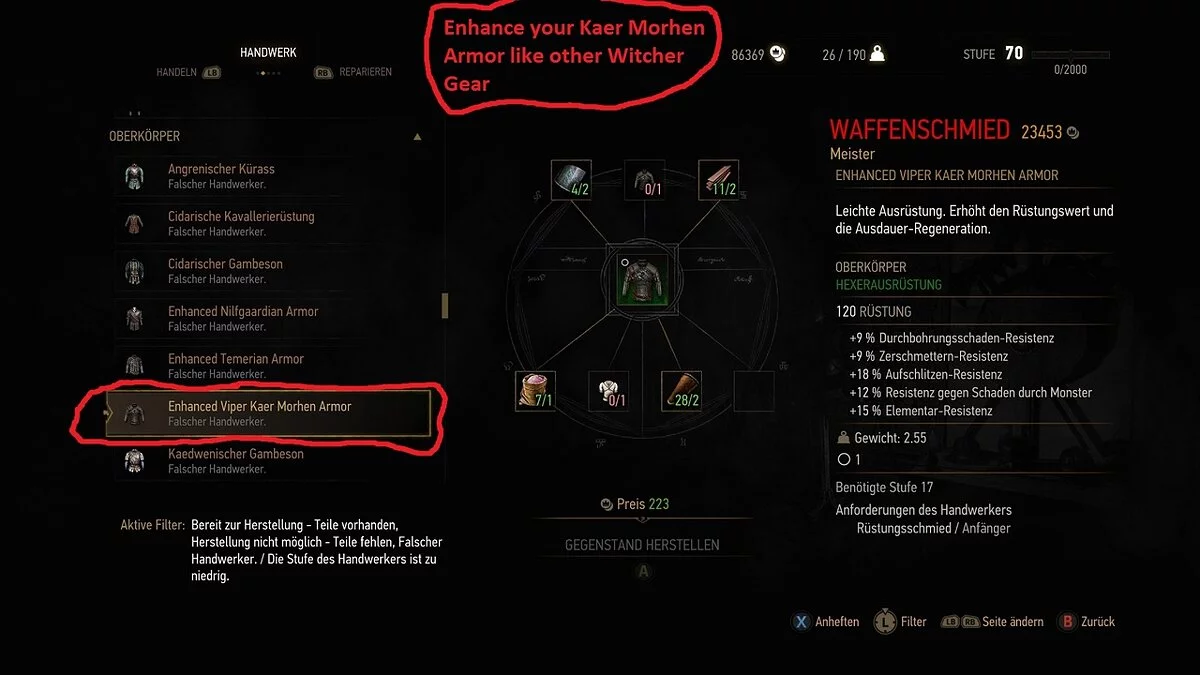 The Witcher 3: Wild Hunt - Complete Edition — Ексклюзивна перероблена зброя та броня