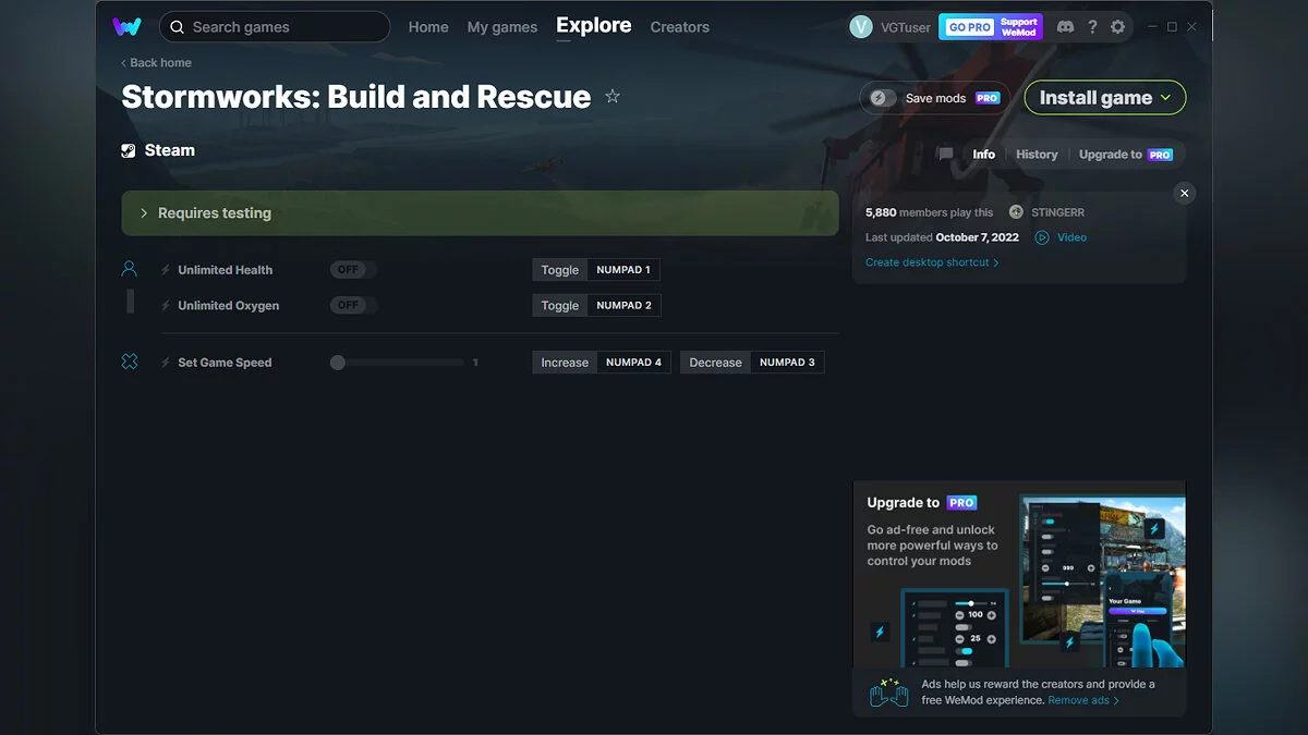 Stormworks: Build and Rescue — Formateur (+3) du 07.10.2022 [WeMod]