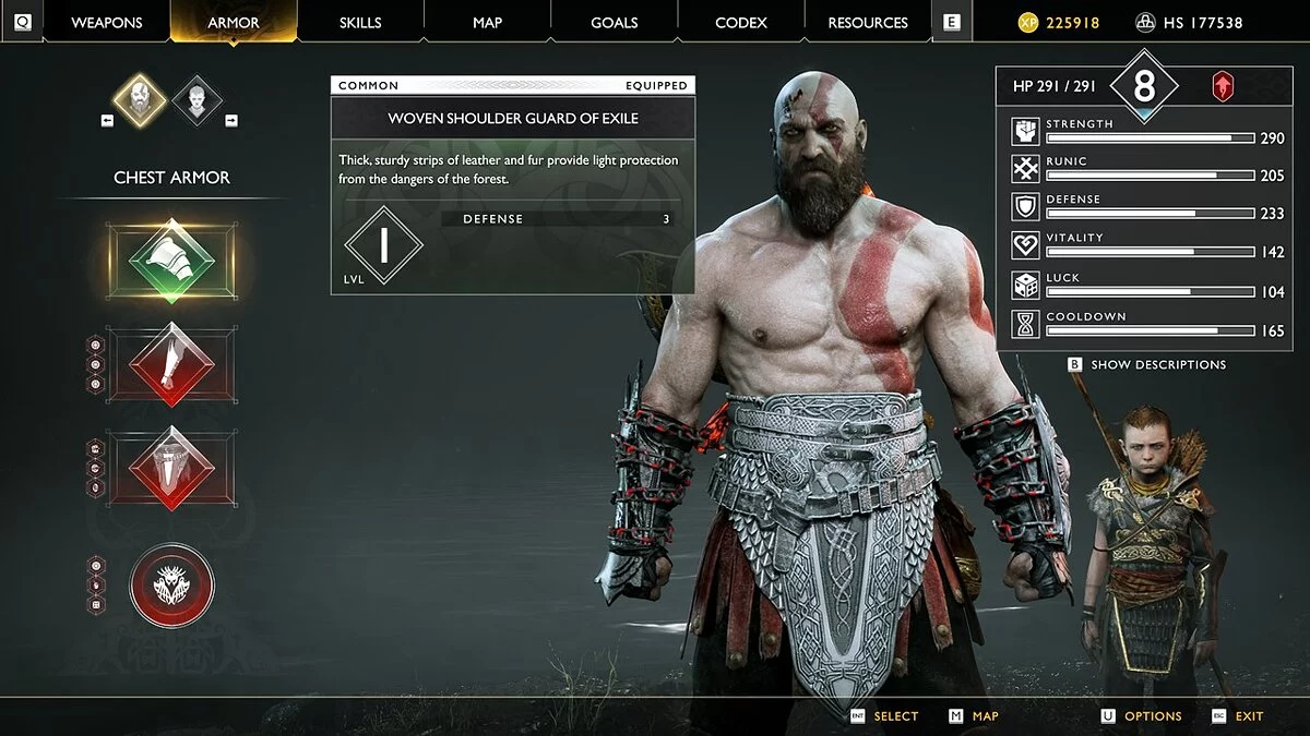 God of War — hombro invisible