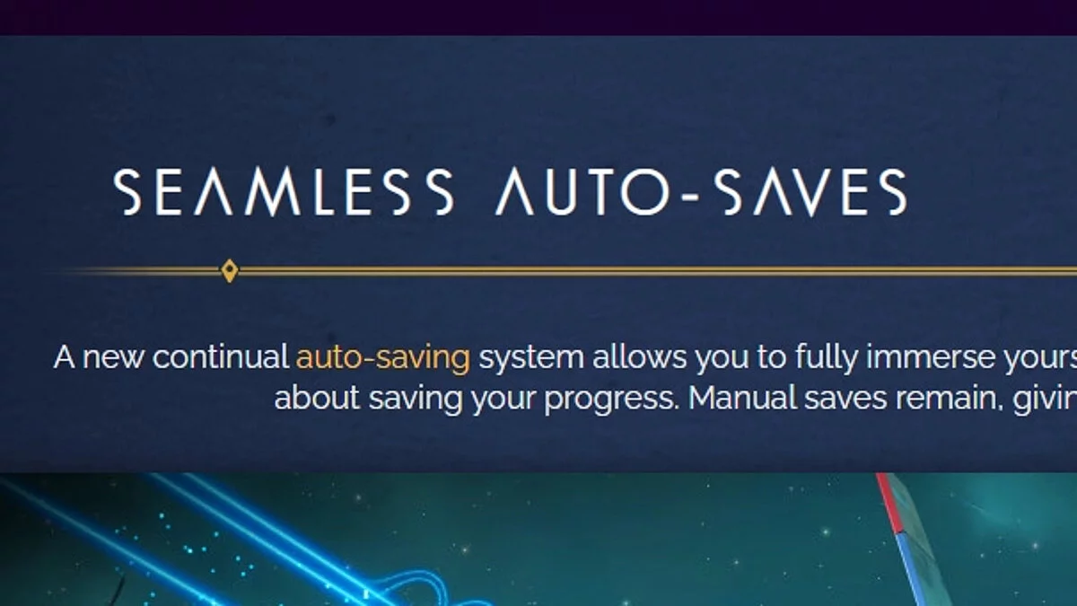 No Man&#039;s Sky — Disabling automatic saves