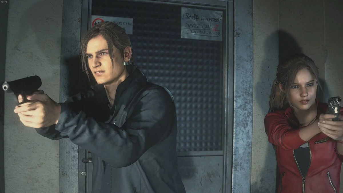 Resident Evil 2 — León con el pelo de Claire.