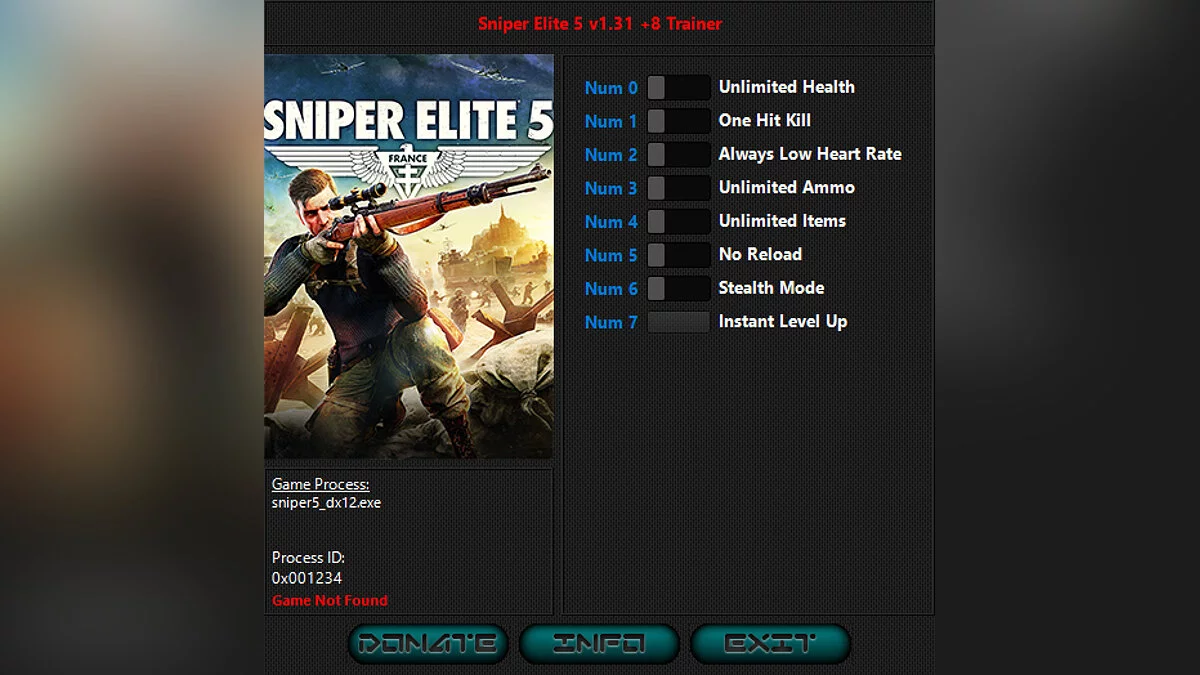 Sniper Elite 5 — Trainer (+8) [1.31]