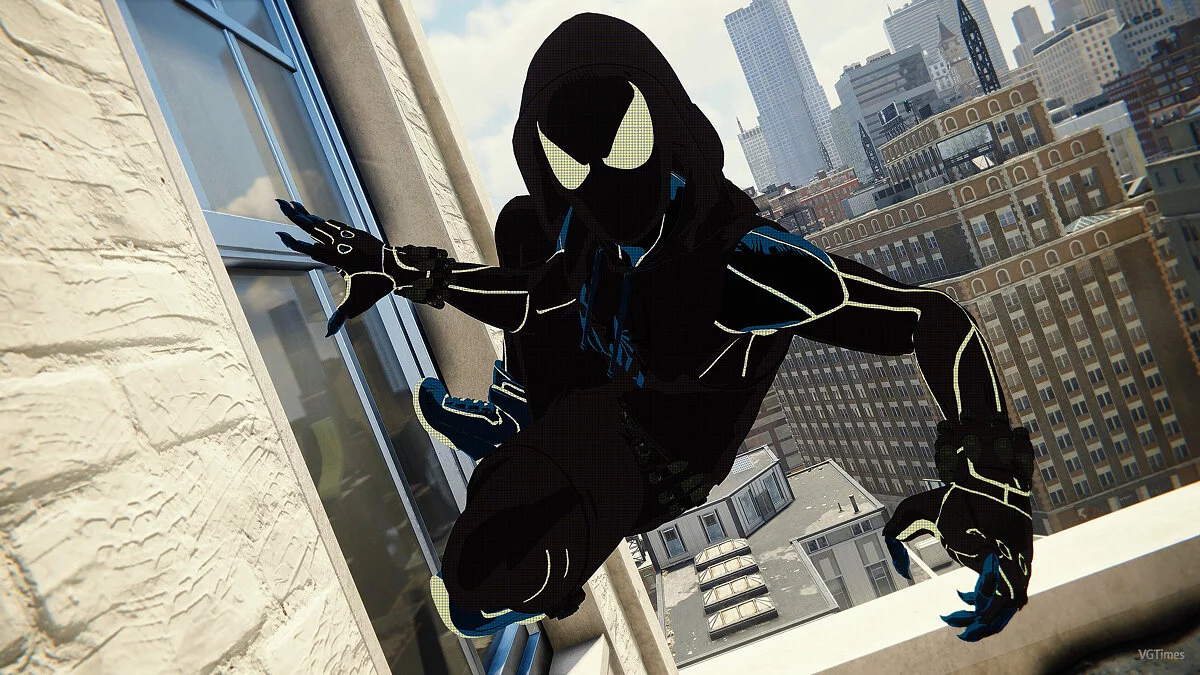 Marvel&#039;s Spider-Man Remastered — Black and blue comic suit