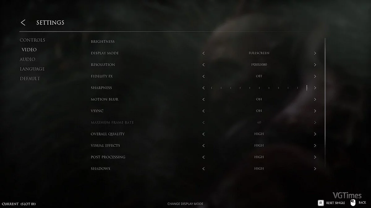 Scorn — Correcting game settings