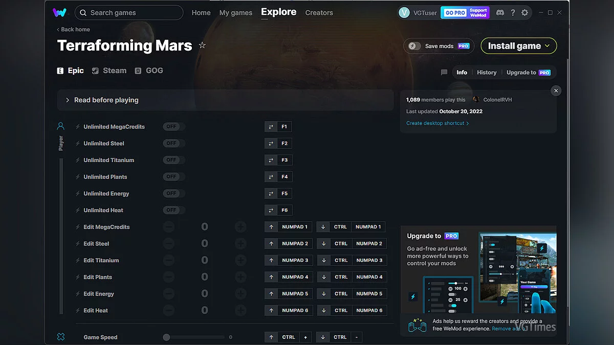 Terraforming Mars — Trainer (+13) from 10/20/2022 [WeMod]