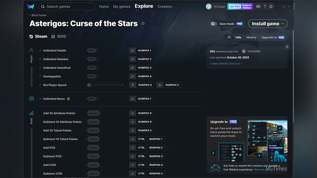 Asterigos: Curse of the Stars — Trainer (+22) from 10/20/2022 [WeMod]