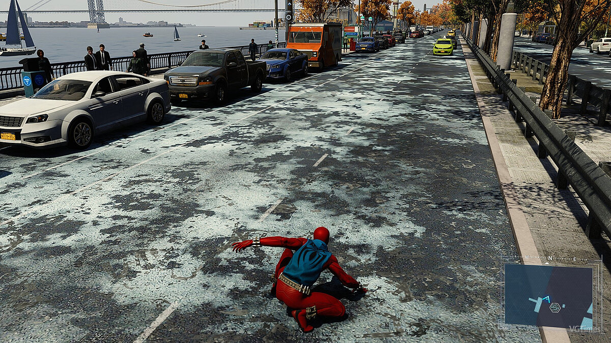 Marvel&#039;s Spider-Man Remastered — Snowy roads