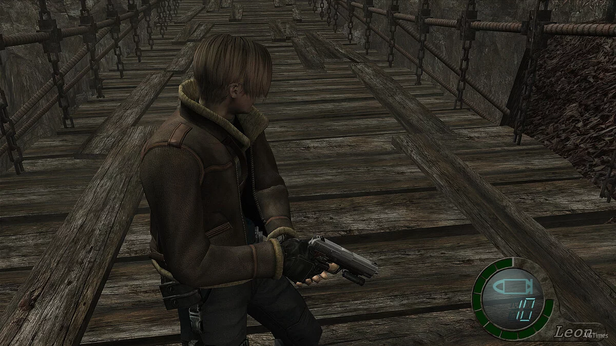 Resident Evil 4 (2005) — Animación con arma bajada.