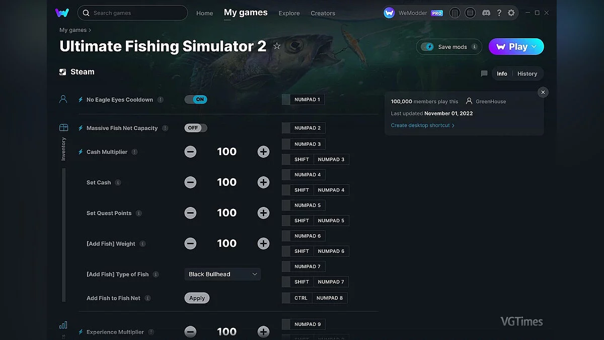 Ultimate Fishing Simulator 2 — Trener (+24) od 01.11.2022 [WeMod]