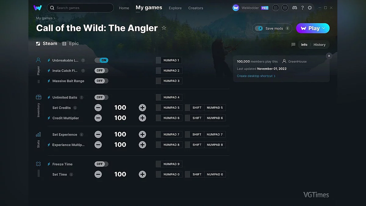 Call of the Wild: The Angler — Trainer (+10) from 11/01/2022 [WeMod]