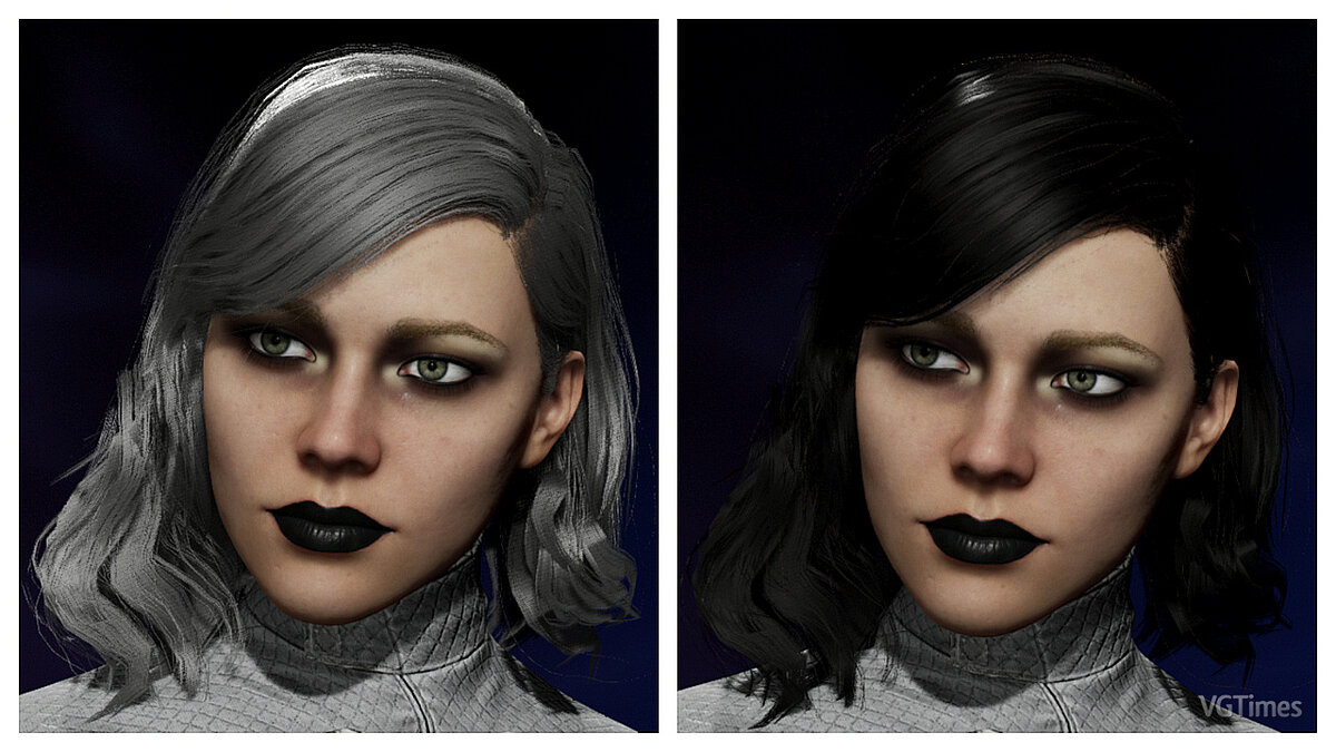 Gotham Knights — Silver and black hair with makeup