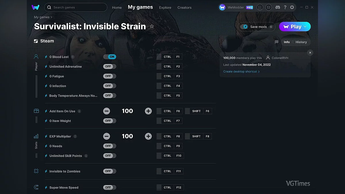 Survivalist: Invisible Strain — Trainer (+12) from 11/04/2022 [WeMod]