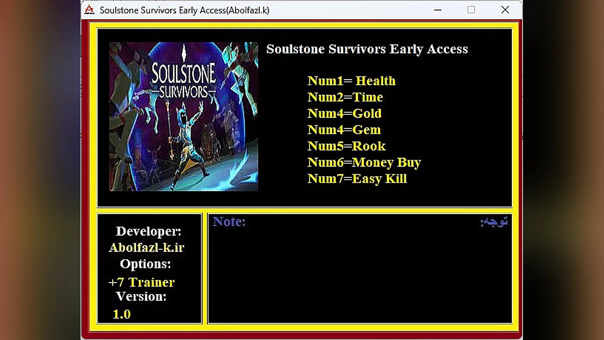 Soulstone Survivors — Trainer (+7) [EA: 1.0]