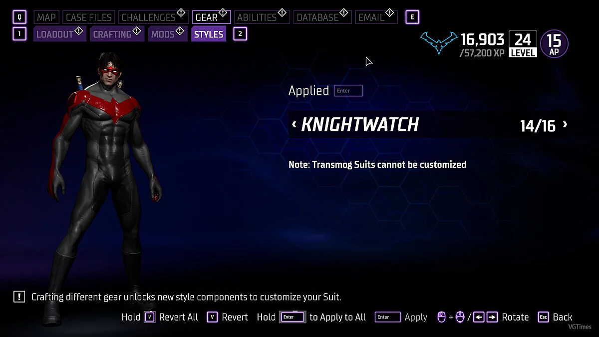 Gotham Knights — Червоний костюм Найтвинга New 52