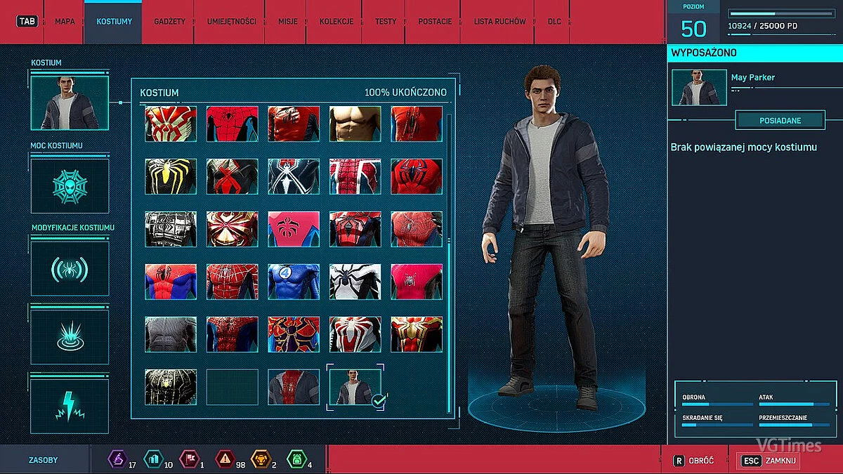 Marvel&#039;s Spider-Man Remastered — Peter Parker costume slot