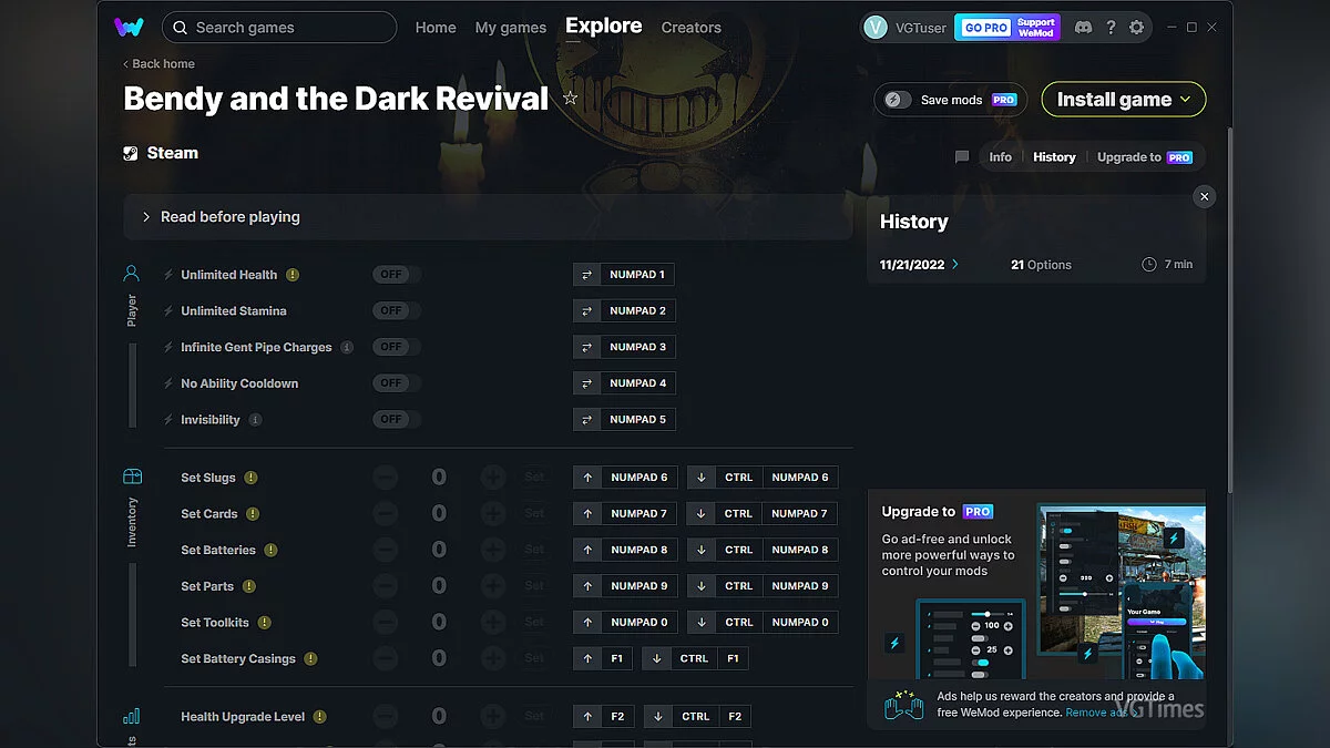 Bendy and the Dark Revival — Trainer (+21) from 11/21/2022 [WeMod]