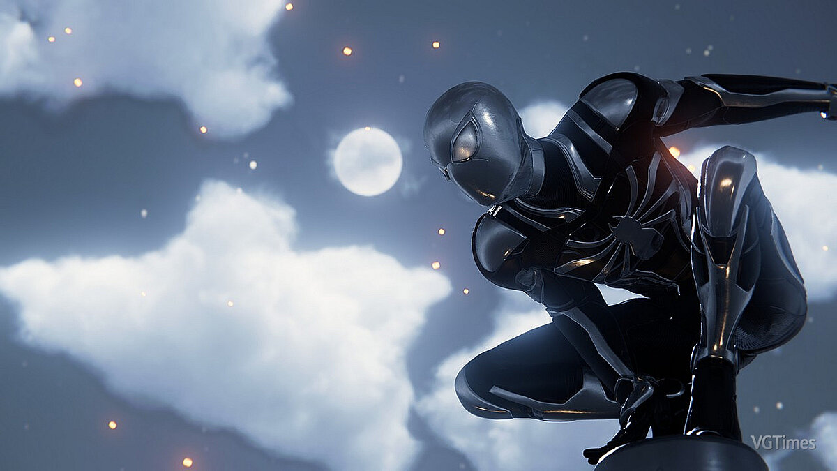 Marvel&#039;s Spider-Man Remastered — Animated night sky