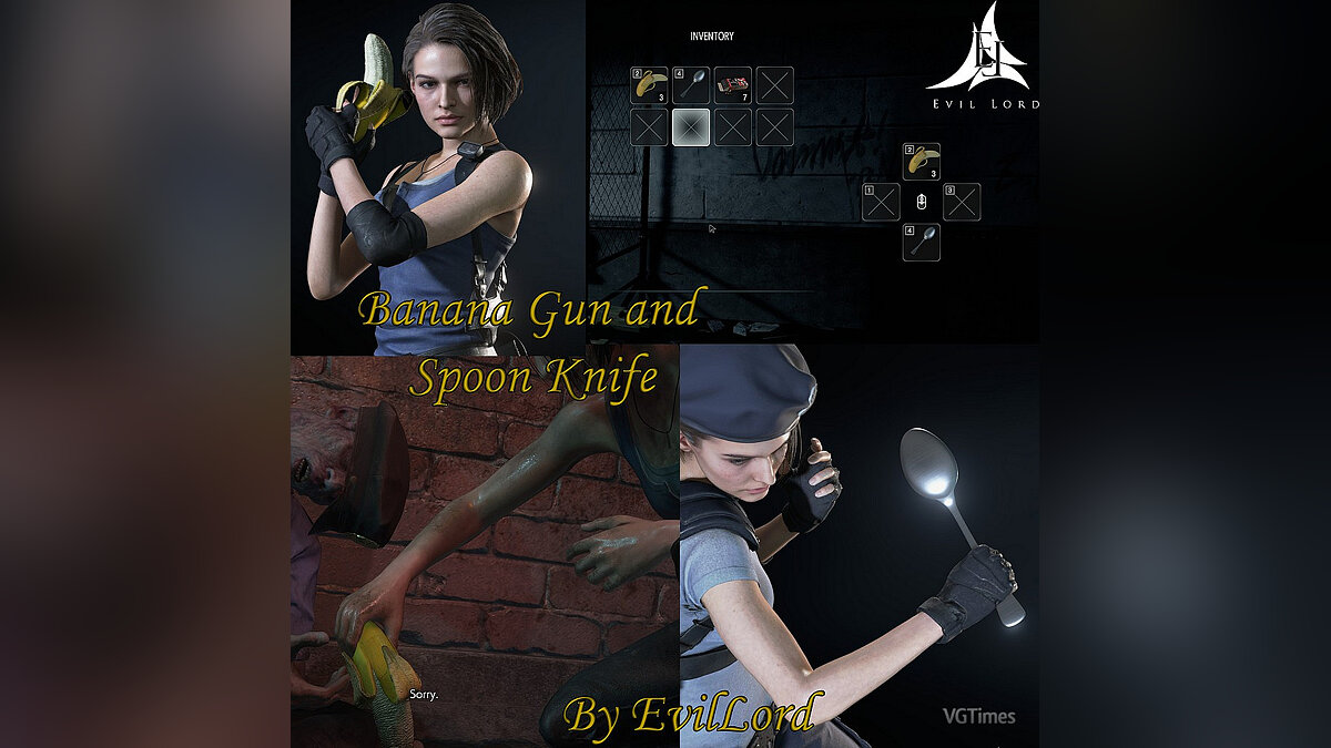 Resident Evil 3 — Banana gun and spoon knife (not RT)