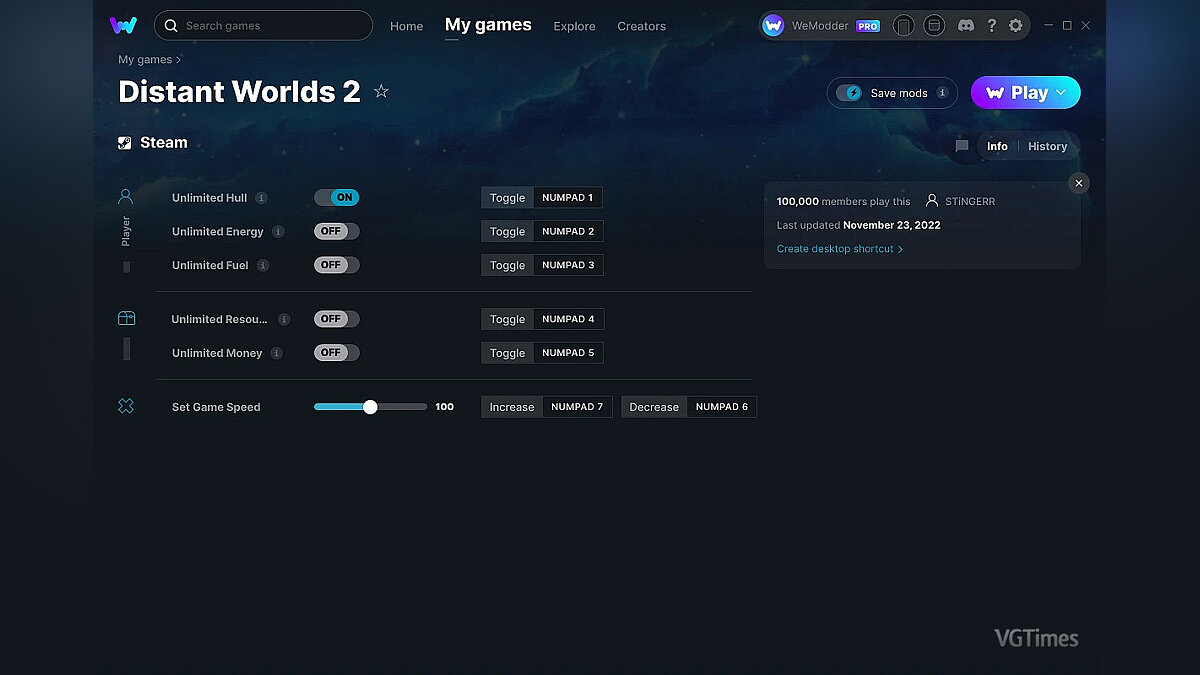 Distant Worlds 2 — Trainer (+6) from 11/23/2022 [WeMod]